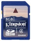 8GB Kingston SD Memory Card Class 4