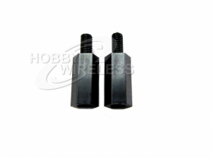 Black Nylon Hex Spacer Male-Female (10mm X 6mm) M3 Standoffs (12 PCS)