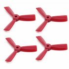 DAL 3045 Tri Blade Bull Nose Set of 4 (2CW + 2CCW) (Red T3045 BN)
