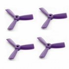 DAL 3045 Tri Blade Bull Nose Set of 4 (2CW + 2CCW) (Purple T3045 BN)