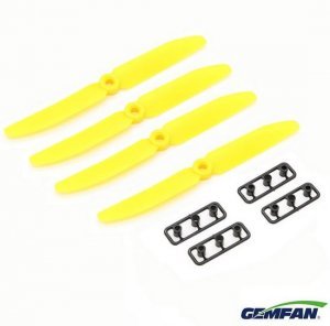 Gemfan 5x3 Yellow 4 Piece Propeller Set (CW)