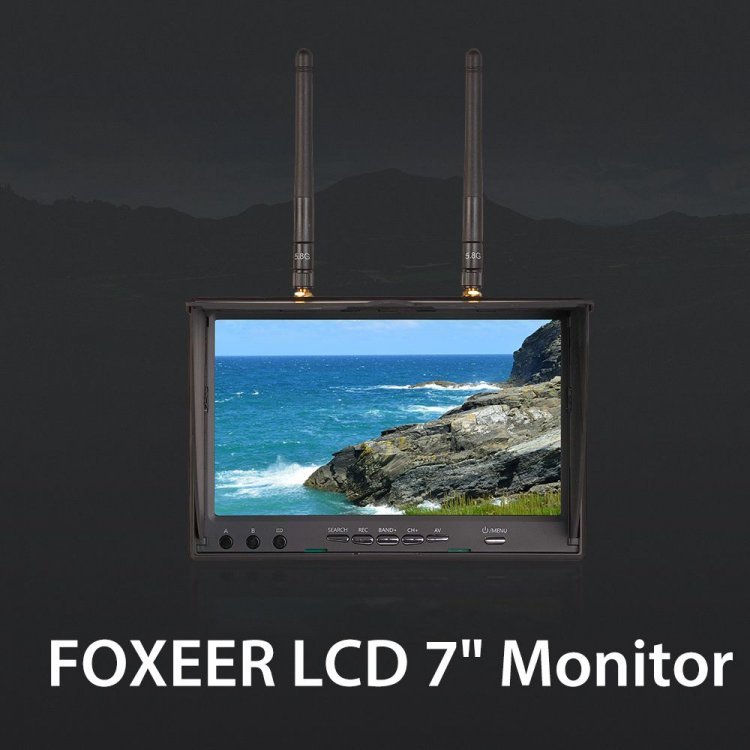 Foxeer Diversity 5.8G 40CH 7" Monitor Built-in DVR - MR1705 - Click Image to Close