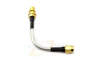 (image for) 5" (12.7cm) Pigtail High Grade SMA to SMA RG-402 Coax Bendable Extension Cable