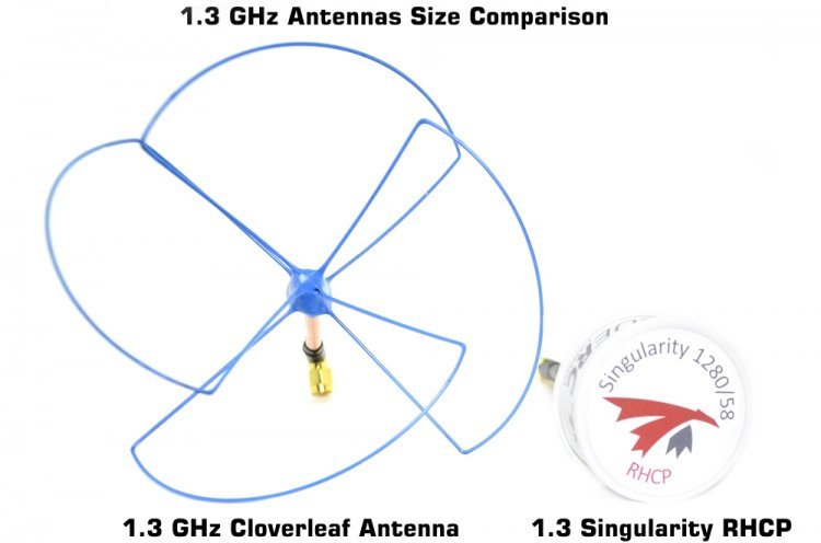 Singularity 1.2-1.3GHz Antenna - Bottom Fed (LHCP) - TrueRC - Click Image to Close