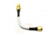 3" (75mm) Pigtail High Grade SMA to SMA RG-402 Coax Bendable Extension Cable