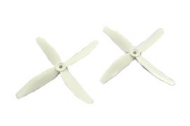 (image for) HQ PROP METALLDANNY EDITION 5X4X4 QUAD-BLADE PROPELLER 2 CW (WHITE)