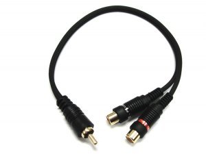 Audio and video split RCA cable (Male to Female)