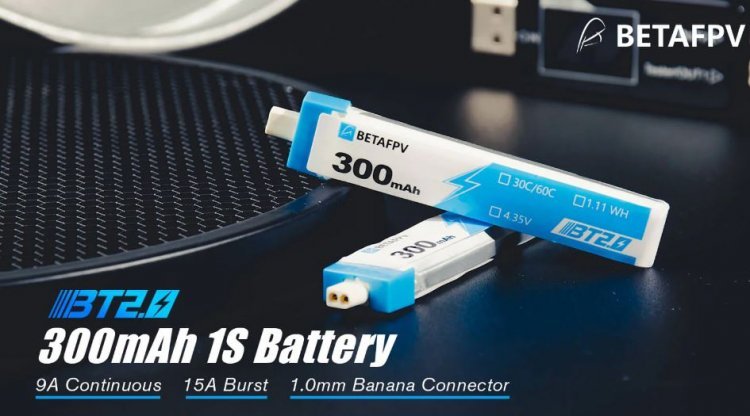 BETAFPV BT2.0 300mAh 1S 30C Battery (8PCS) - Click Image to Close