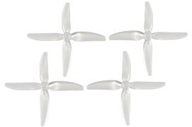 HQ PROP QUAD-BLADE DP 5x4x4 V1S PC Clear (2CW+2CCW) (image for) HQ PROP QUAD-BLADE DP 5x4x4 V1S PC Clear (2CW+2CCW)