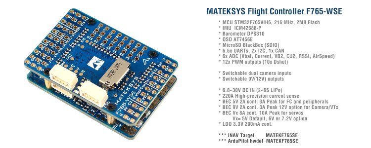 FLIGHT CONTROLLER F765-WSE - MATEK