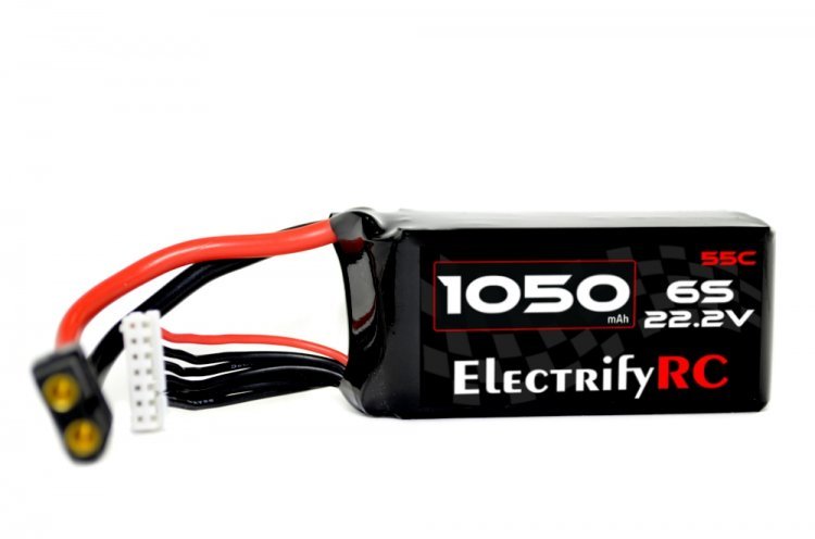 1050mAh 22.2v 6S 55C Pro Racing Edition Lipo Battery (XT-60) ElectrifyRC - Click Image to Close