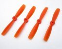 (image for) HQ PROP 5X4.5 Orange Bullnose 4 Piece Propeller Set (2CW/2CCW)