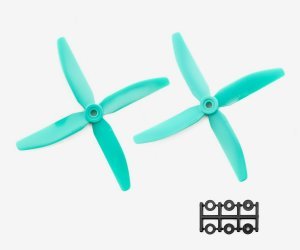 (image for) HQ PROP SKITZO EDITION 5X4X4 QUAD-BLADE PROPELLER 2CCW (BLUE)