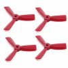 (image for) DAL 3045 Tri Blade Bull Nose Set of 4 (2CW + 2CCW) (Red T3045 BN)