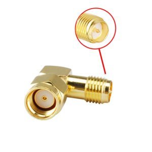 (image for) RP-SMA Male to RP-SMA Female Right Angle 90 Degree Adapter