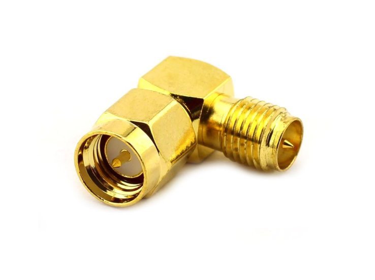 (image for) SMA Male to RP-SMA Female Right Angle 90 Degree Adapter