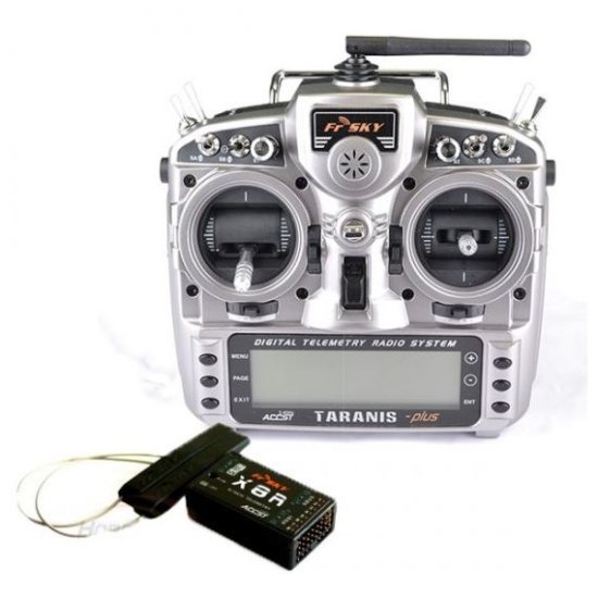 (image for) FRSky Taranis X9D Plus 2.4 GHz ACCST Radio & X8R Receiver (Mode 2)