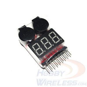 (image for) HW Mini Lipo Battery Voltage Meter 1S-8S Dual Alarm Buzzer