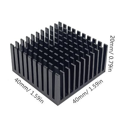 40x40x20mm Aluminum Heat Sink with Thermal Conductive Adhesive Tape